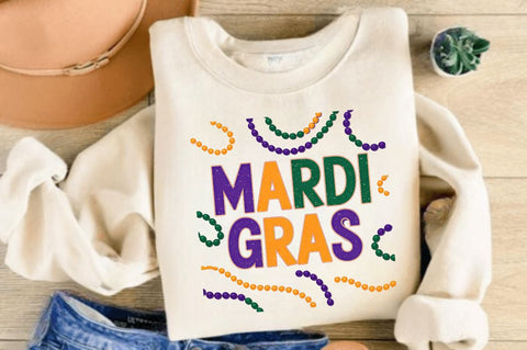 Mardi Gras Festive Beads PNG, Mardi Gras Vibes PNG, Mardi Gras, Fat Tuesday PNG, Mardi Gras PNG Sublimation Regulrcrative 
