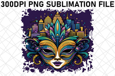 Mardi Gras Festivities Clipart and Pattern Collection Sublimation afrosvg 
