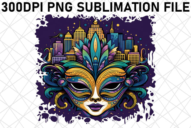 Mardi Gras Festivities Clipart and Pattern Collection Sublimation afrosvg 