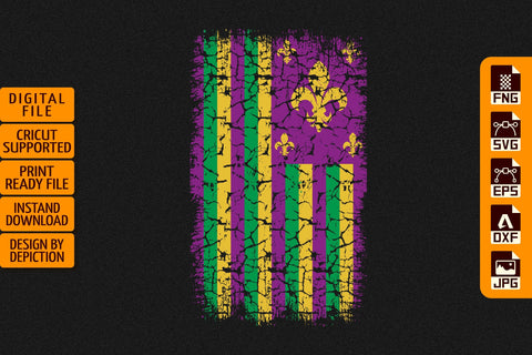 Mardi Gras Flag Shirt, Mardi Gras Vintage Shirt, Mardi Gras Shirt Print Template Sketch DESIGN Depiction Studio 