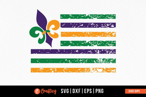 Mardi Gras Flag SVG Design SVG Designangry 