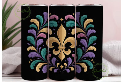 Mardi Gras Fleur-de-lis 20oz Tumbler Sublimation PixelChick 