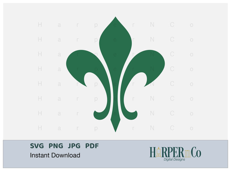 Mardi Gras Fleur de Lis SVG, PNG, 2 SVG HarperNCo 
