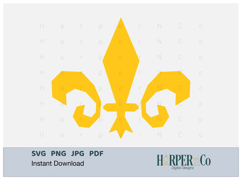 Mardi Gras Fleur de Lis SVG, PNG, 3 SVG HarperNCo 