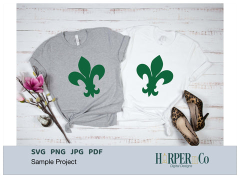 Mardi Gras Fleur de Lis SVG, PNG, 4 SVG HarperNCo 