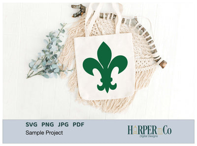 Mardi Gras Fleur de Lis SVG, PNG, 4 SVG HarperNCo 