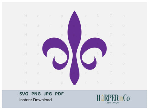 Mardi Gras Fleur de Lis SVG, PNG, 5 SVG HarperNCo 