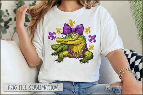 Mardi Gras Gator PNG Sublimation Shetara Begum 
