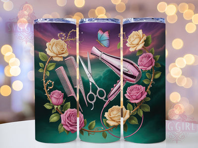 Mardi Gras Hairstylist Tumbler, Carnival Hairstylist Wrap, Festive Party Cup, 20oz Sublimation Wrap, New Orleans Celebration Tumbler, Salon Mardi Gras Design Cup, Mardi Gras Hair Theme Wrap Sublimation SvggirlplusArt 