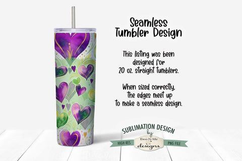 Mardi Gras Highland Cow | 20 oz Seamless Tumbler Wrap Design Sublimation Ewe-N-Me Designs 