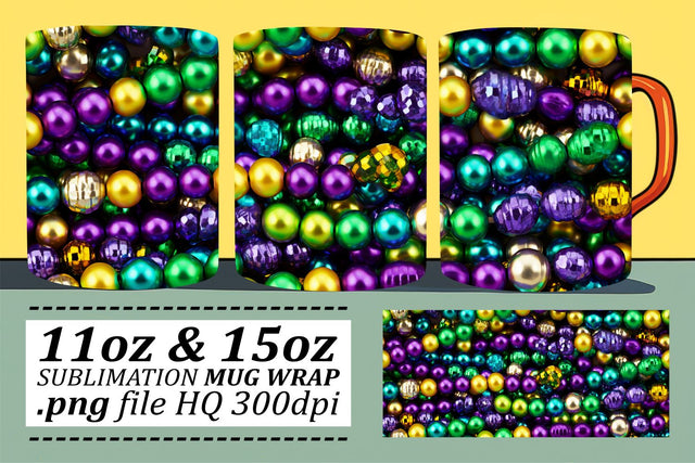 Mardi Gras Joy on Your 11oz and 15oz Mugs Sublimation afrosvg 