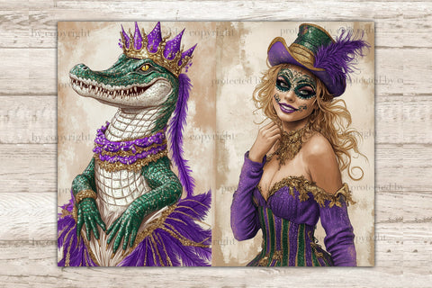 Mardi Gras Junk Journal Pages | Carnival Printable SVG GlamArtZhanna 