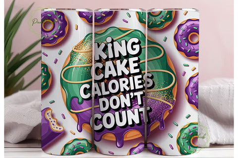 Mardi Gras King Cake 20oz Tumbler Wrap Sublimation PixelChick 