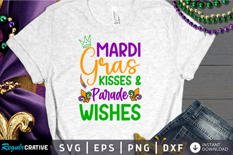 mardi gras kisses & parade wishes Svg Design SVG Regulrcrative 