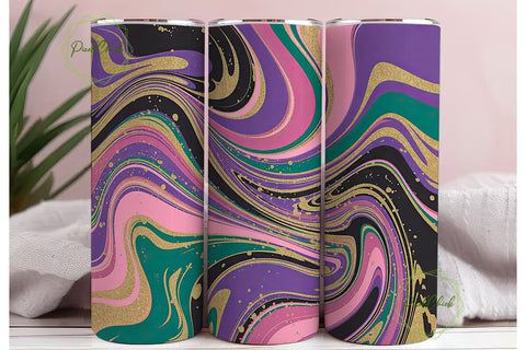 Mardi Gras Magic 20oz Tumbler Wrap Sublimation PixelChick 