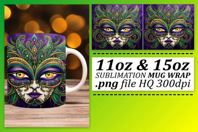 Mardi Gras Magic for Your Mug Collection Sublimation afrosvg 