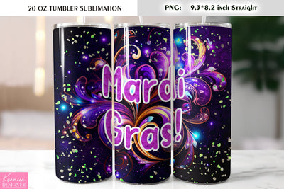 Mardi Gras Mask. Mardi Gras Tumbler Sublimation Design Sublimation Kseniia designer 