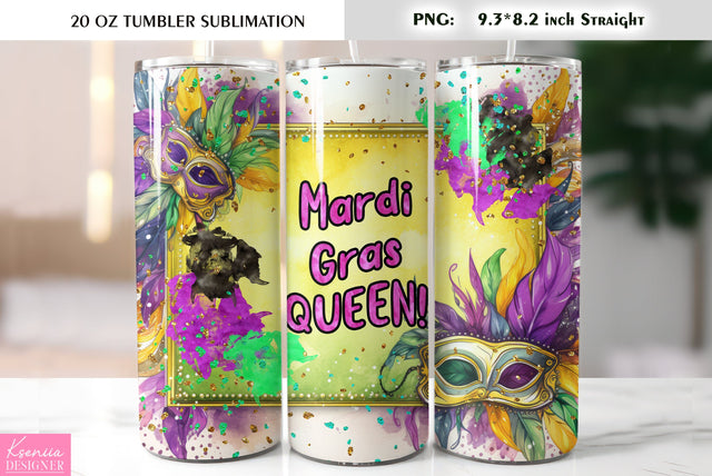 Mardi Gras Mask. Mardi Gras Tumbler Sublimation Design Sublimation Kseniia designer 