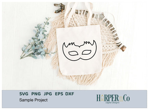 Mardi Gras Mask Outline SVG, PNG, 1 SVG HarperNCo 