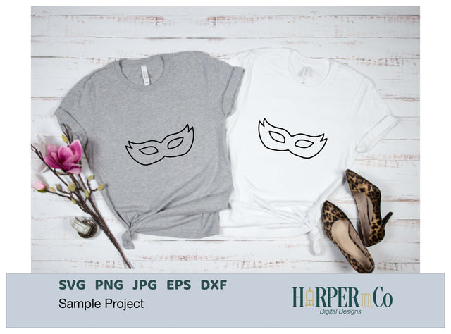 Mardi Gras Mask Outline SVG, PNG, 11 SVG HarperNCo 