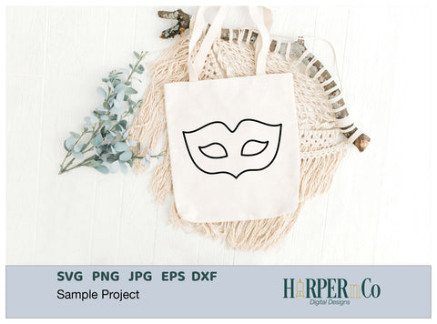 Mardi Gras Mask Outline SVG, PNG, 12 SVG HarperNCo 
