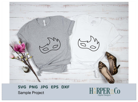 Mardi Gras Mask Outline SVG, PNG, 9 SVG HarperNCo 