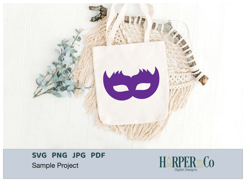 Mardi Gras Mask, SVG, PNG, Cut File 1 SVG HarperNCo 