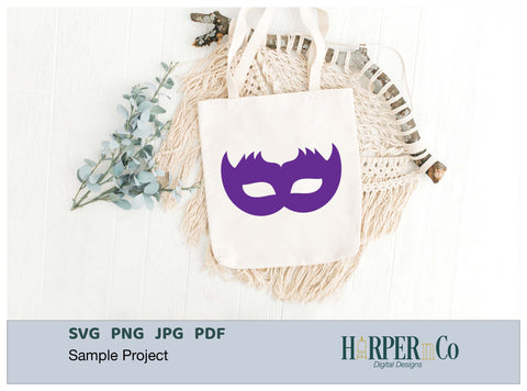 Mardi Gras Mask, SVG, PNG, Cut File 1 SVG HarperNCo 