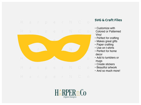 Mardi Gras Mask SVG, PNG, Cut File 10 SVG HarperNCo 