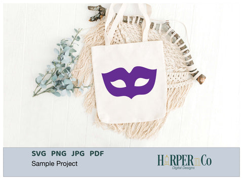 Mardi Gras Mask SVG, PNG, Cut File 12 SVG HarperNCo 