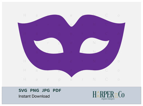 Mardi Gras Mask SVG, PNG, Cut File 12 SVG HarperNCo 