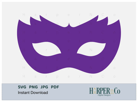 Mardi Gras Mask SVG, PNG, Cut File 15 SVG HarperNCo 
