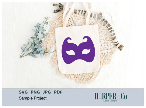Mardi Gras Mask SVG, PNG, Cut File 4 SVG HarperNCo 