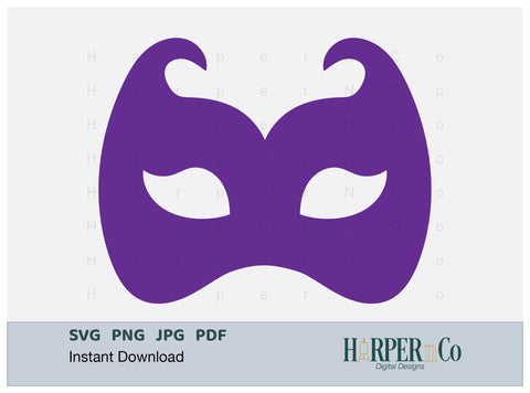 Mardi Gras Mask SVG, PNG, Cut File 4 SVG HarperNCo 