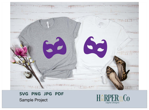 Mardi Gras Mask SVG, PNG, Cut File 4 SVG HarperNCo 
