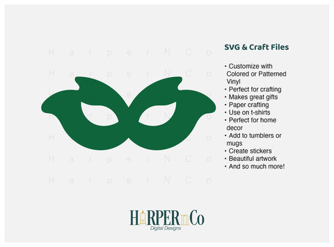 Mardi Gras Mask SVG, PNG, Cut File 5 SVG HarperNCo 