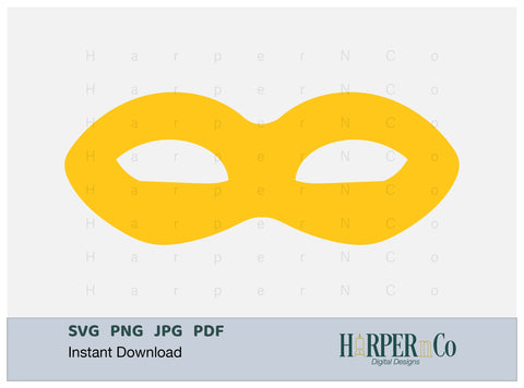 Mardi Gras Mask SVG, PNG, Cut File 6 SVG HarperNCo 