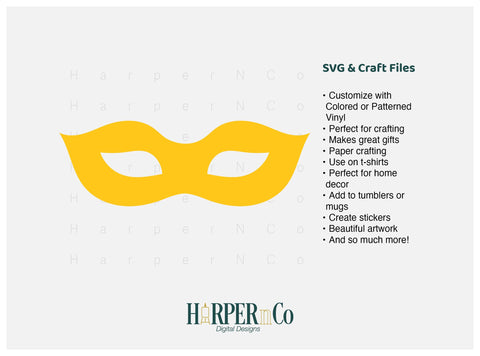 Mardi Gras Mask SVG, PNG, Cut File 7 SVG HarperNCo 