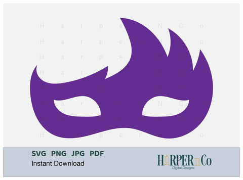 Mardi Gras Mask SVG, PNG, Cut File 9 SVG HarperNCo 