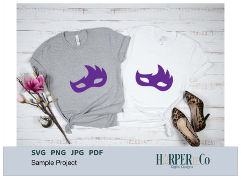 Mardi Gras Mask SVG, PNG, Cut File 9 SVG HarperNCo 