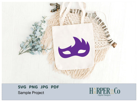Mardi Gras Mask SVG, PNG, Cut File 9 SVG HarperNCo 