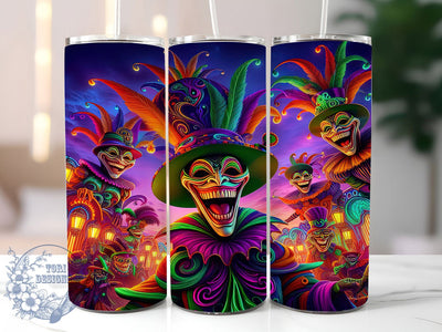 Mardi Gras NOLA Party Tumbler, New Orleans Party Wrap, Festive Party Cup, 20oz Sublimation Wrap, NOLA Celebration Tumbler, Colorful Mardi Gras Design Cup, Mardi Gras Party Theme Wrap Sublimation ToriDesigns 