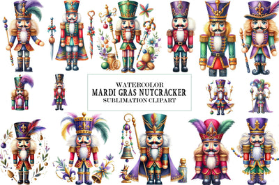 Mardi Gras Nutcracker PNG Clipart Bundle Sublimation SVGista 