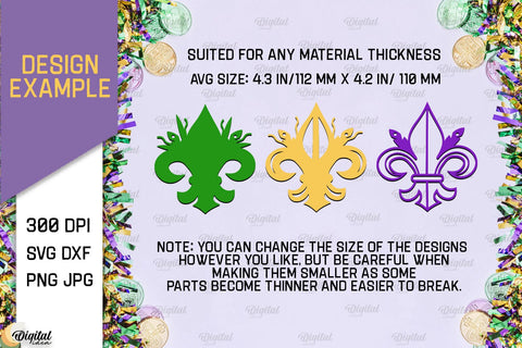 Mardi Gras Ornaments Laser Cut Bundle. Mardi Gras SVG SVG Evgenyia Guschina 
