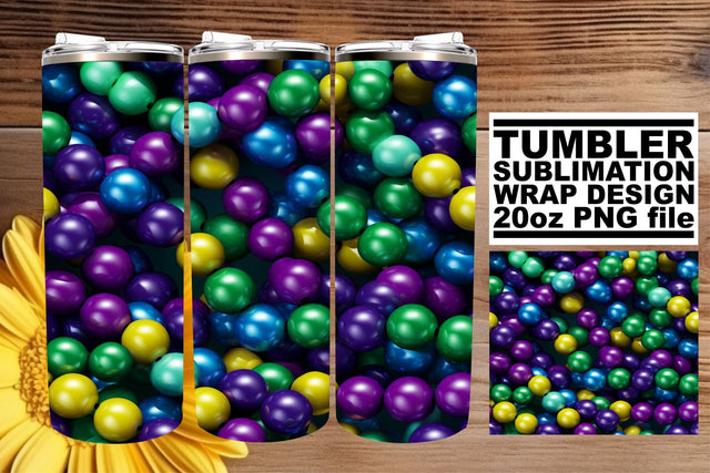 Mardi Gras Party Drinkware Decor Sublimation afrosvg 