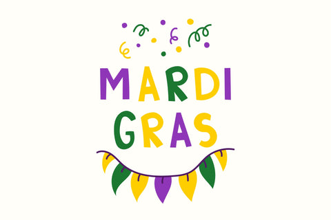 Mardi Gras PNG Clipart Sublimation Rin Green 