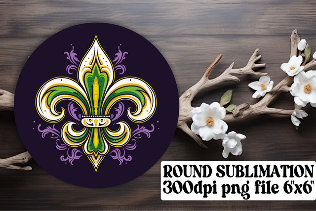 Mardi Gras Round Ornaments & More - Sublimation Set Sublimation afrosvg 