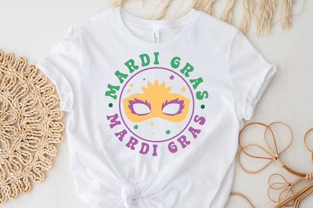 Mardi gras Round Sign Design SVG FiveStarCrafting 