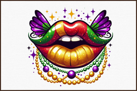 Mardi Gras Sexy Lips Clipart Sublimation designartist 