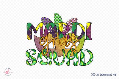 Mardi Gras Squad PNG Sublimation Sublimation CraftLabSVG 
